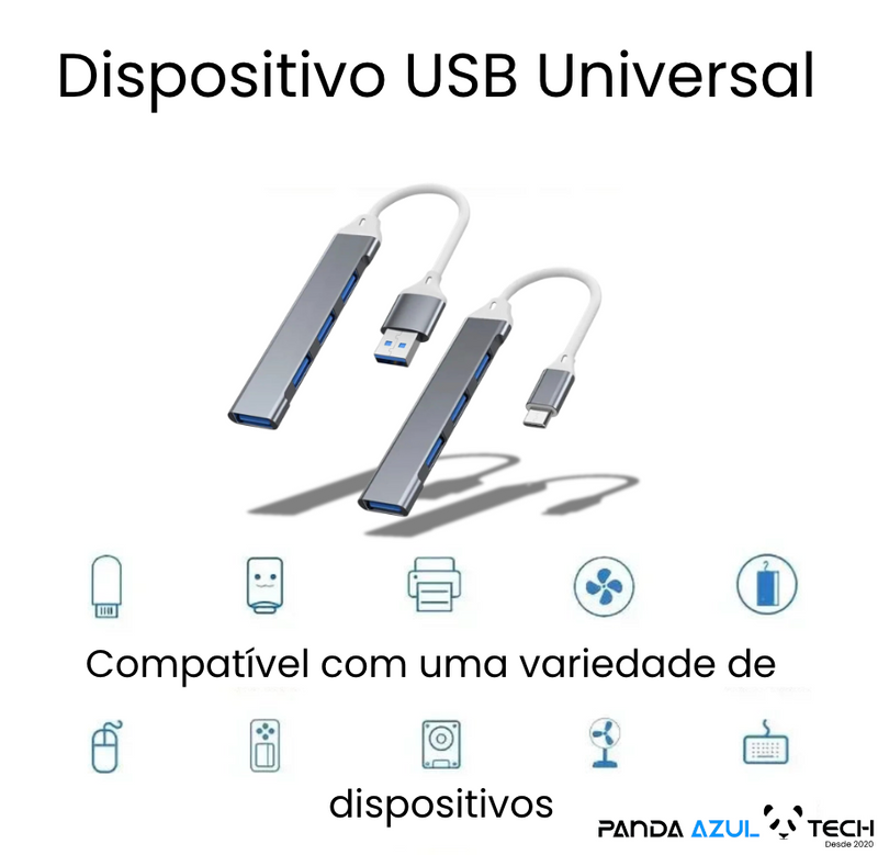 4 Portas USB Hub Ultra Veloz Tech