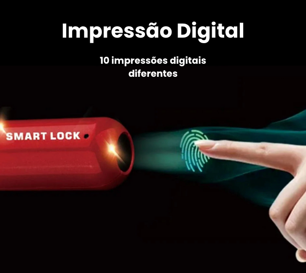 Cadeado Smart Tech com Impressão Digital