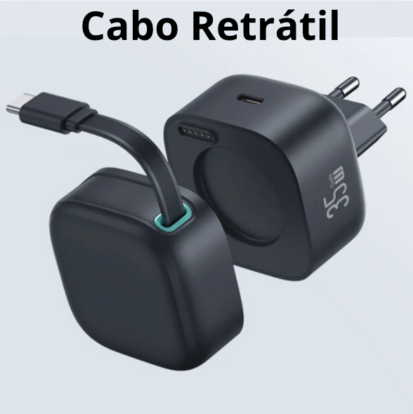 Carregador Tipo C 35W Tech - Cabo Retrátil